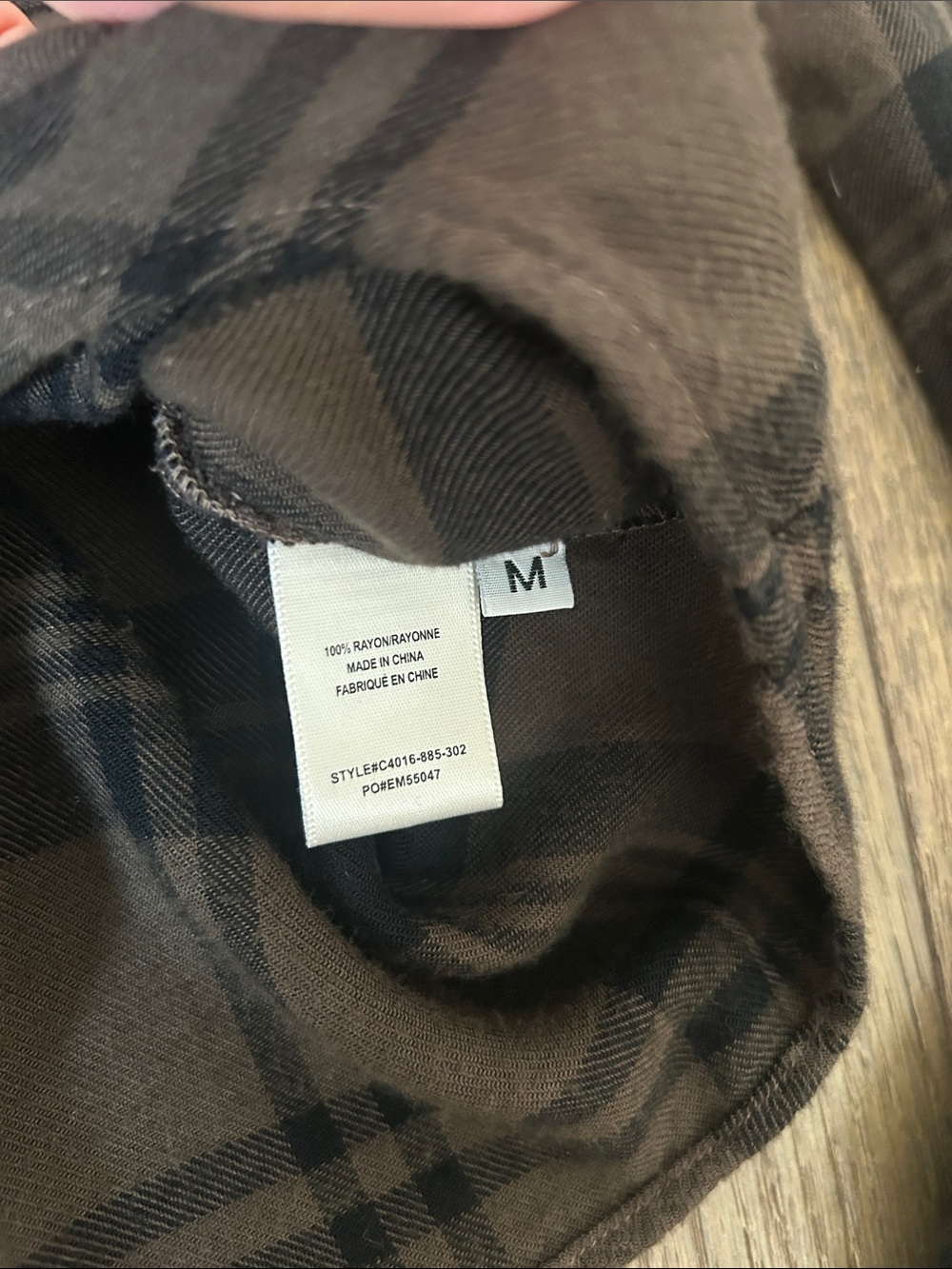 Cloth & Stone Green and Black Plaid Tie-Front Button Shirt - Picture 7 of 9